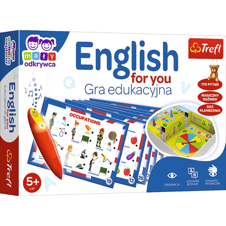 Trefl, English for you, Magiczny ołówek, gra edukacyjna