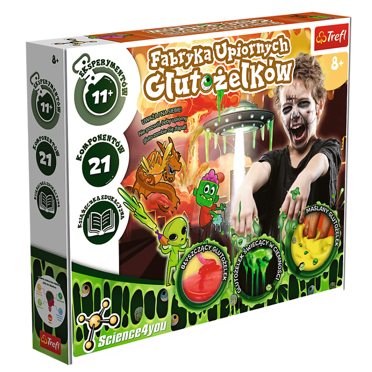 Trefl, Fabryka Upiornych Glutożelków, slime, zestaw kreatywny