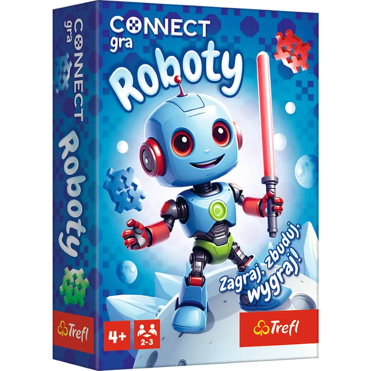 Trefl, Gra Connect, gra zręcznościowa, klocki roboty