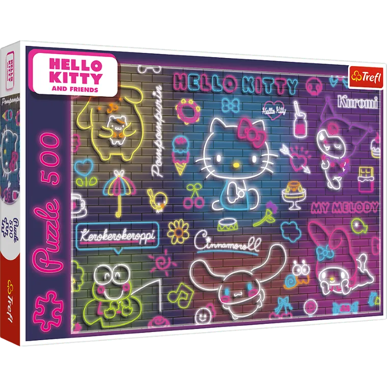 Trefl, Hello Kitty, Neon Hello Kitty, puzzle, 500 elementów