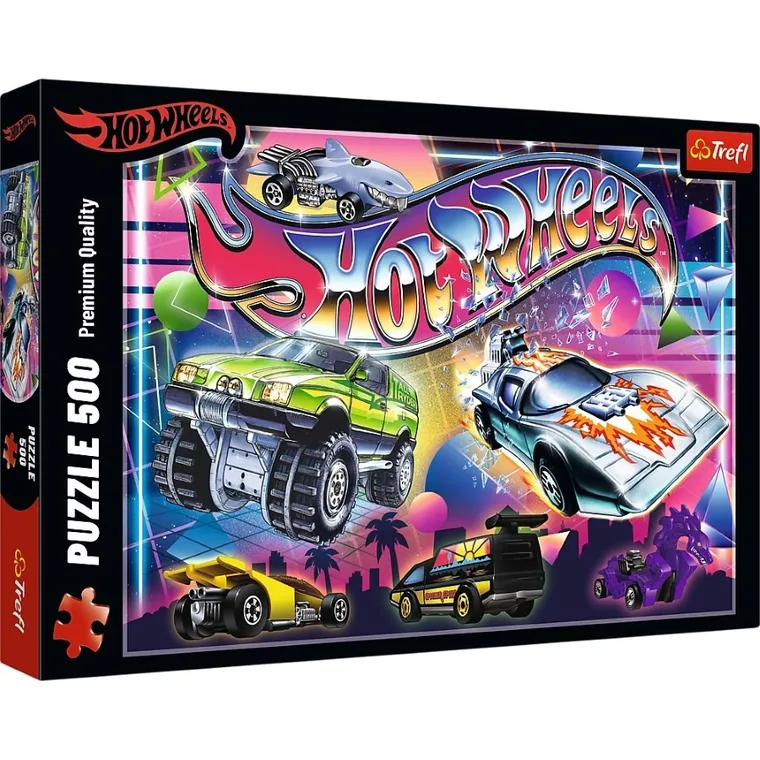 Trefl, Hot Wheels: Lata 80-te, puzzle, 500 elementów