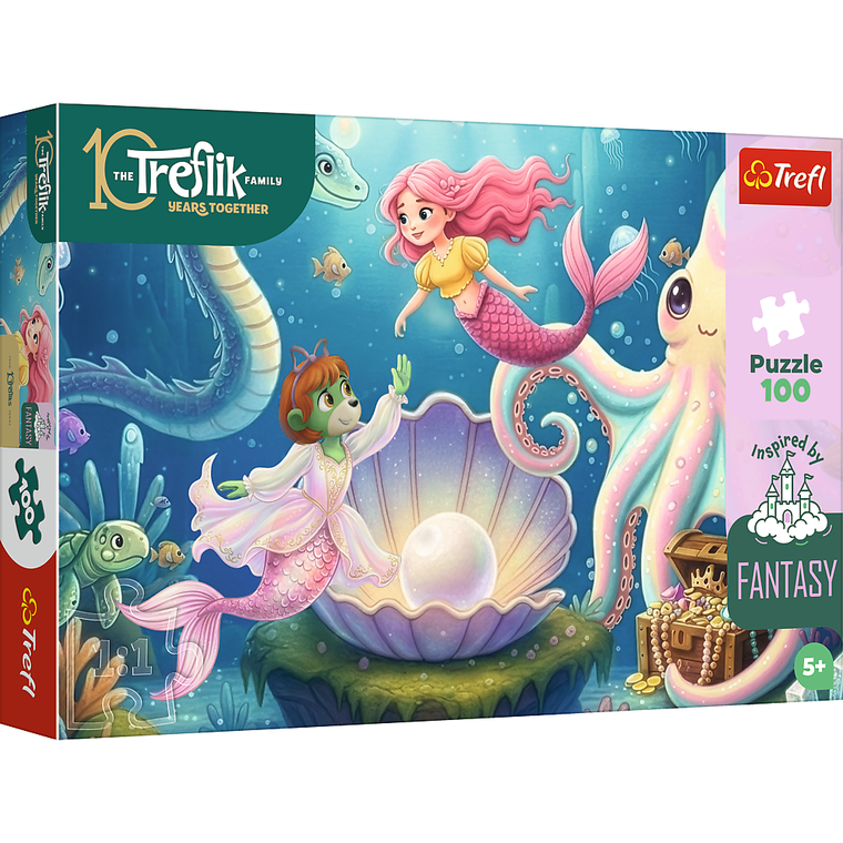 Trefl, Inspired By Fantasy, Rodzina Treflików, W krainie syrenek, puzzle, 100 elementów