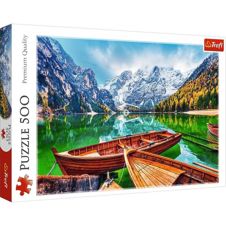 Trefl, Jezioro Braies, Włochy, puzzle, 500 elementów