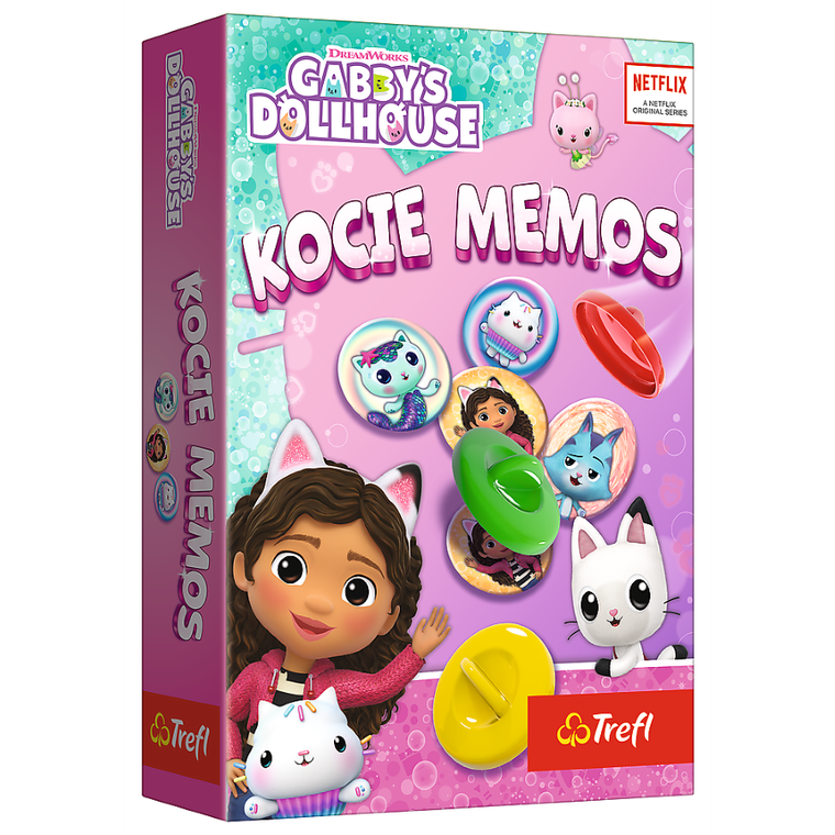 Trefl, Koci Domek Gabi, Kocie Memos, gra pamięciowa