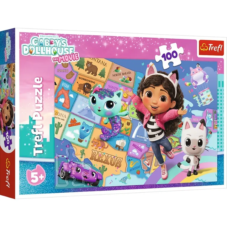 Trefl, Koci domek Gabi, Przyjaźń w kocim domku, puzzle, 100 elementów