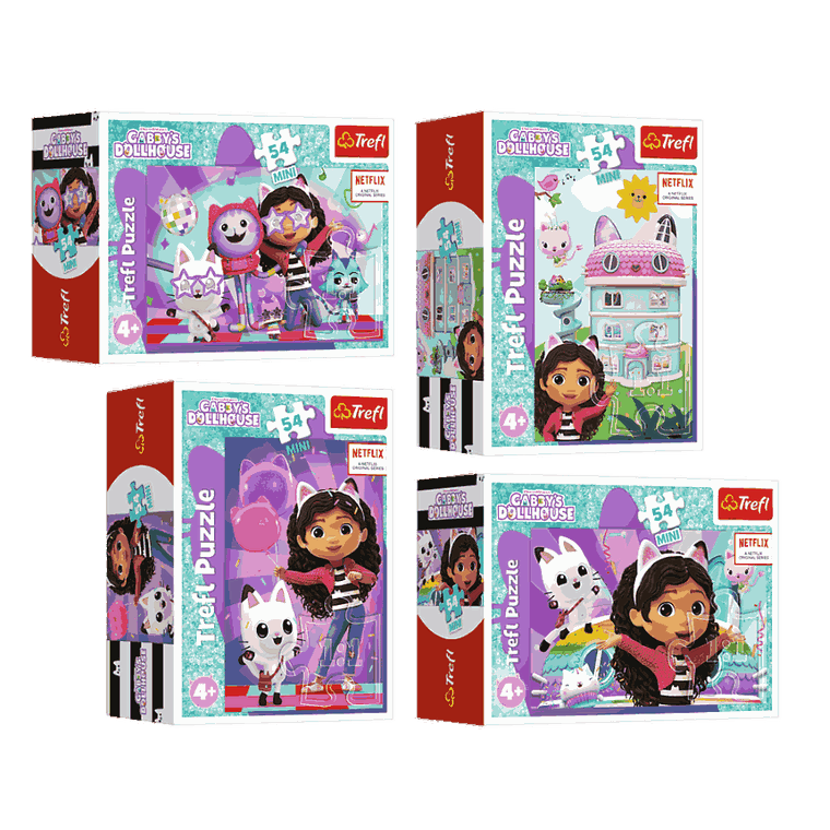 Trefl, Koci Domek Gabi, Z Gabi zawsze jest wesoło, puzzle, mini, 54 elementy