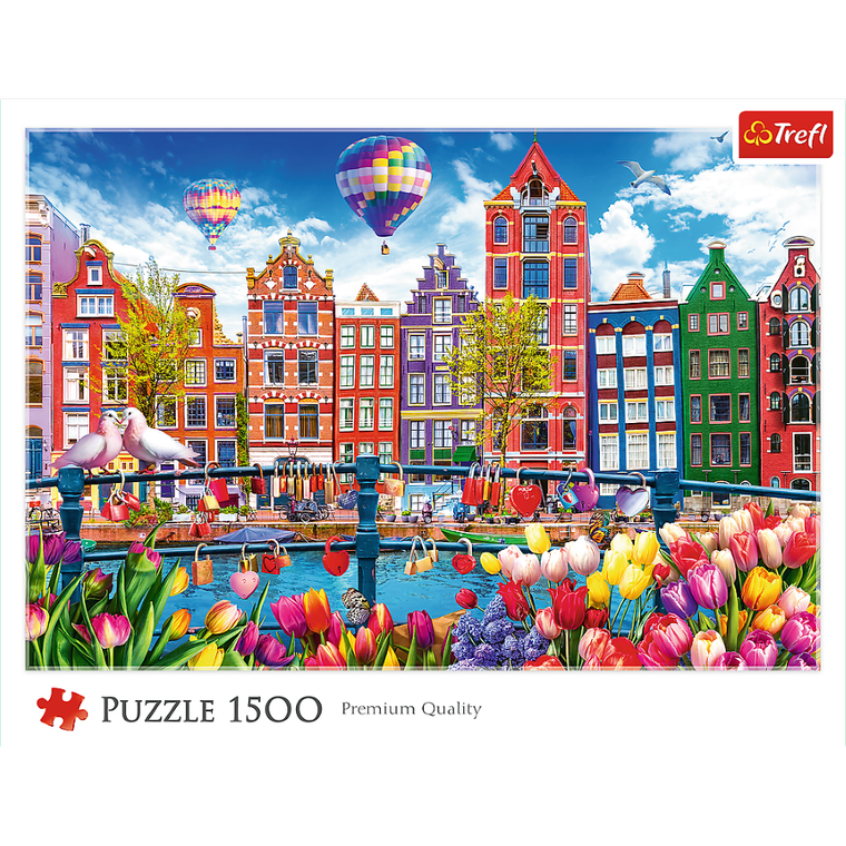 Trefl, Kolorowy Amsterdam, puzzle, 1500 elementów