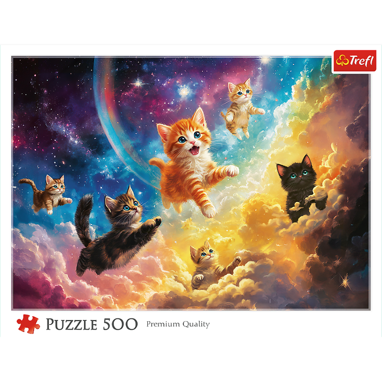 Trefl, Kosmiczne kotki, puzzle, 500 elementów
