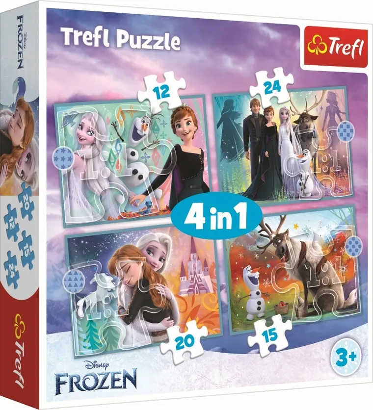 Trefl, Kraina Lodu 2, Niezwykły świat, puzzle 4w1