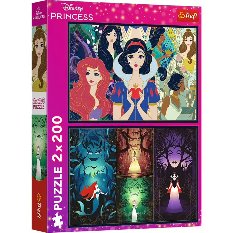 Trefl, Księżniczki Disneya, Czarujące księżniczki, puzzle, 2-200 elementów