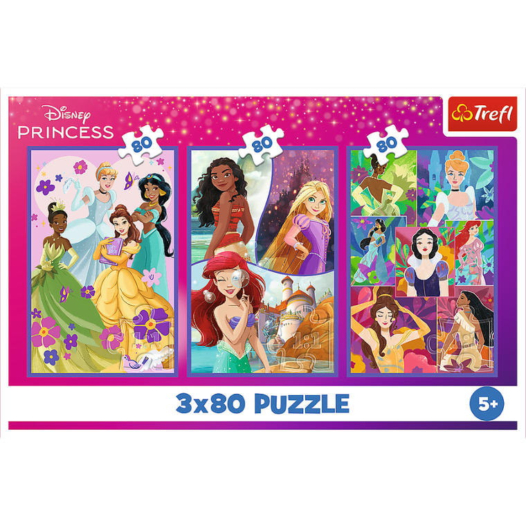 Trefl, Księżniczki Disneya, Księżniczki przyjaciółki, puzzle, 3-80 elementów