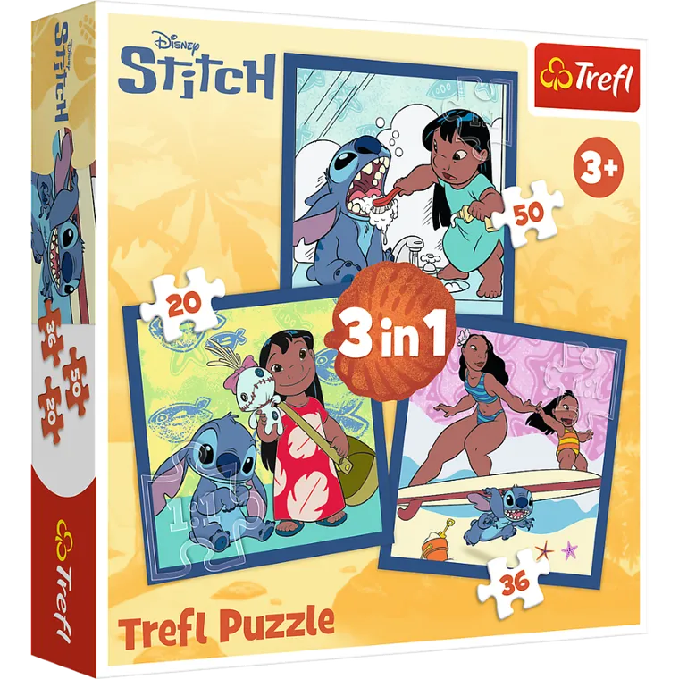 Trefl, Lilo i Stitch, Czas ze Stitchem, puzzle 3w1