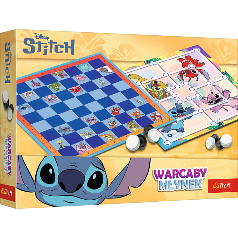 Trefl, Lilo i Stitch, Warcaby i Młynek, gry familijne