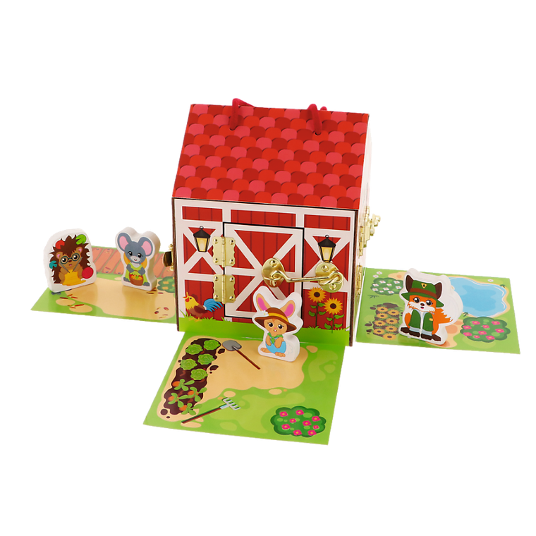 Trefl, Lock House, Tiny Tails, drewniany domek manipulacyjny