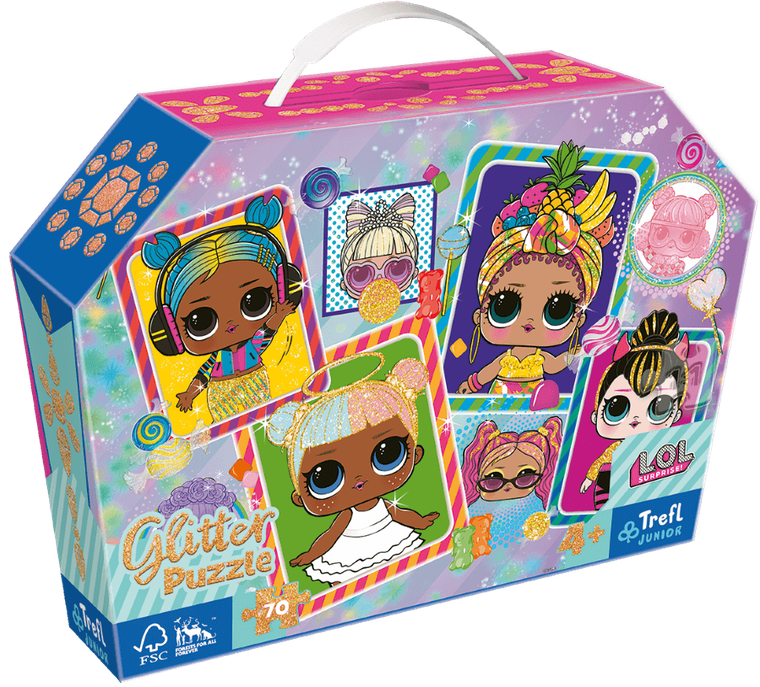 Trefl, L.O.L. Surprise, Kolorowe Laleczki, puzzle, 70 elementów
