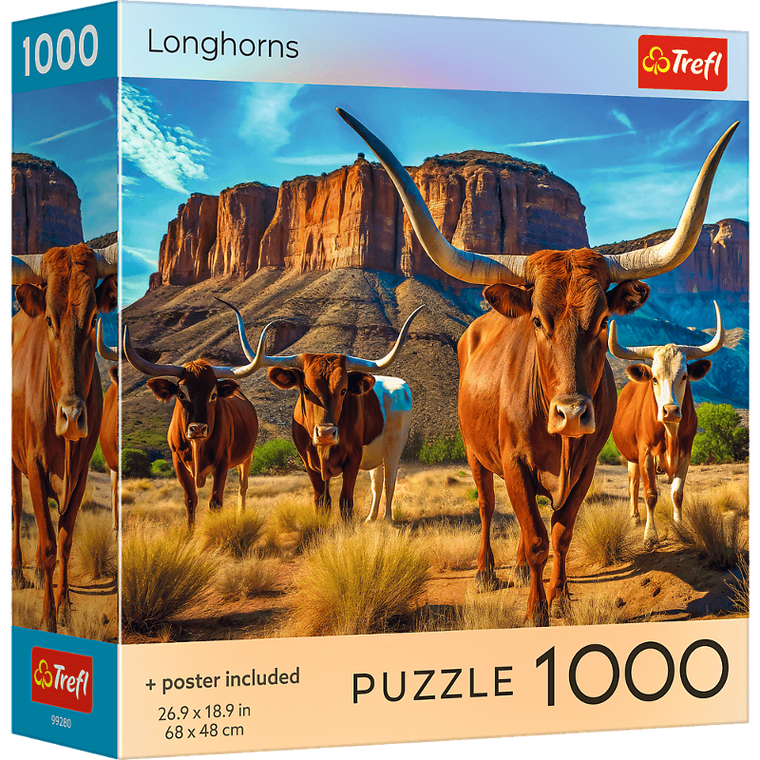 Trefl, Longhorns, USA, puzzle, 1000 elementów