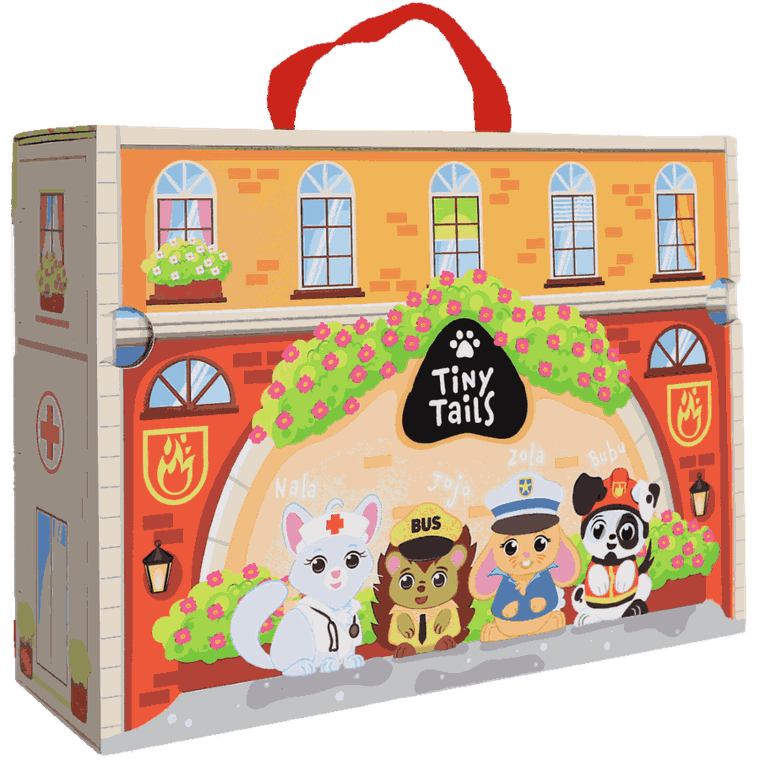 Trefl, Magnetyczny kuferek z figurkami, zabawka drewniana