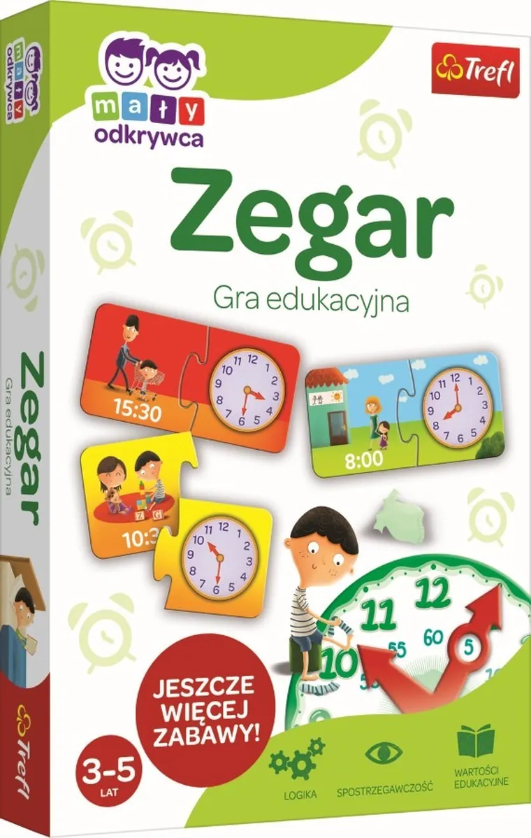 Trefl, Mały Odkrywca, Zegar, gra edukacyjna