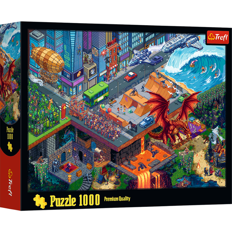 Trefl, Miasto Pixel, puzzle, 1000 elementów