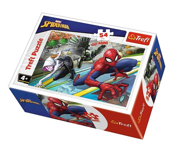 Trefl, Mini, Czas na Spider-Mana, puzzle, 54 elementy