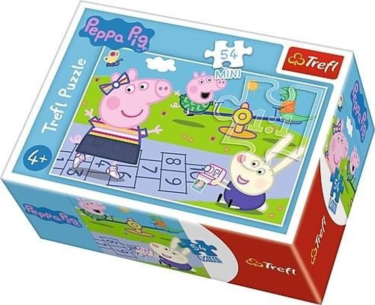 Trefl, Mini, Wesoły dzień Świnki Peppy, puzzle, 54 elementy