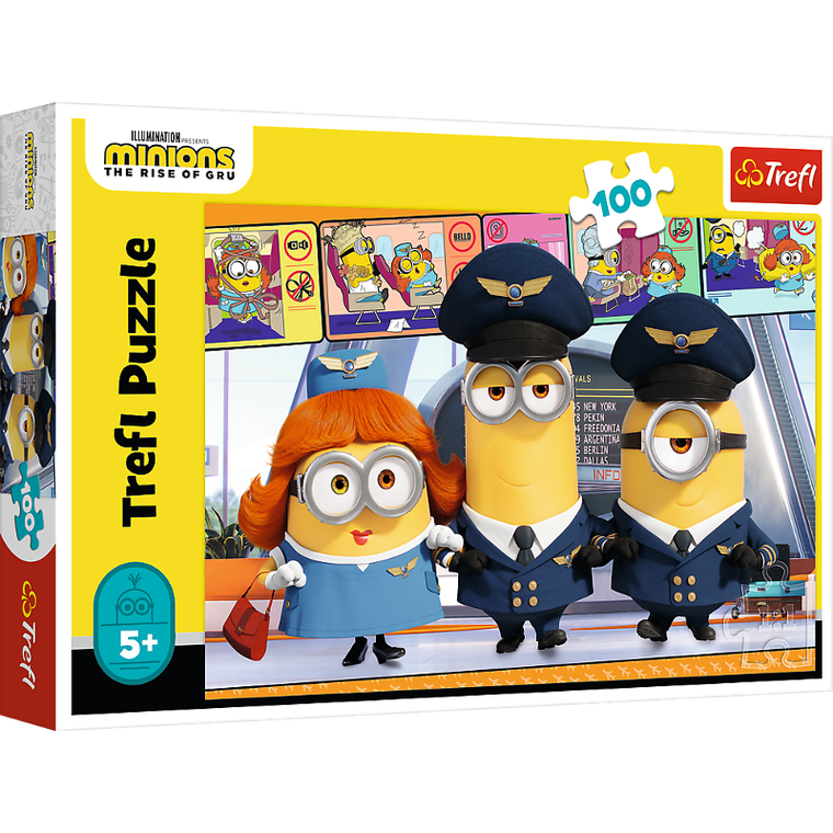 Trefl, Minionki na lotnisku, puzzle, 100 elementów