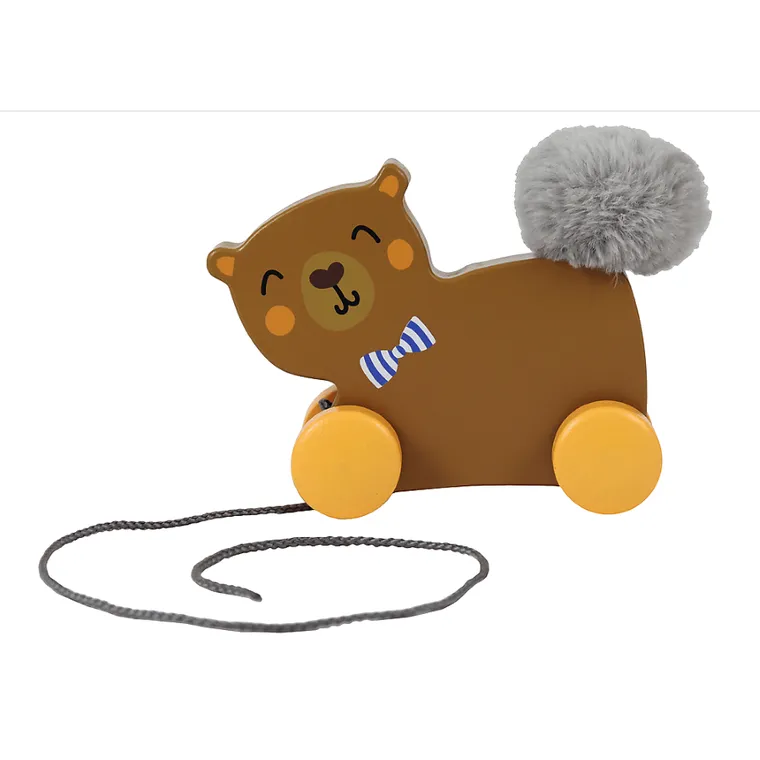 Trefl, miś, zabawka drewniana