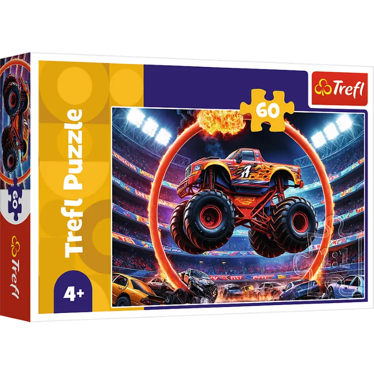 Trefl, Monster truck, puzzle, 60 elementów