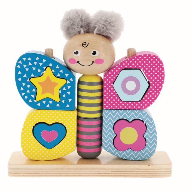 Trefl, Motylek pupilek, zabawka drewniana