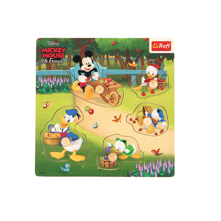 Trefl, Myszka Miki, układanka drewniana, 5 elementów