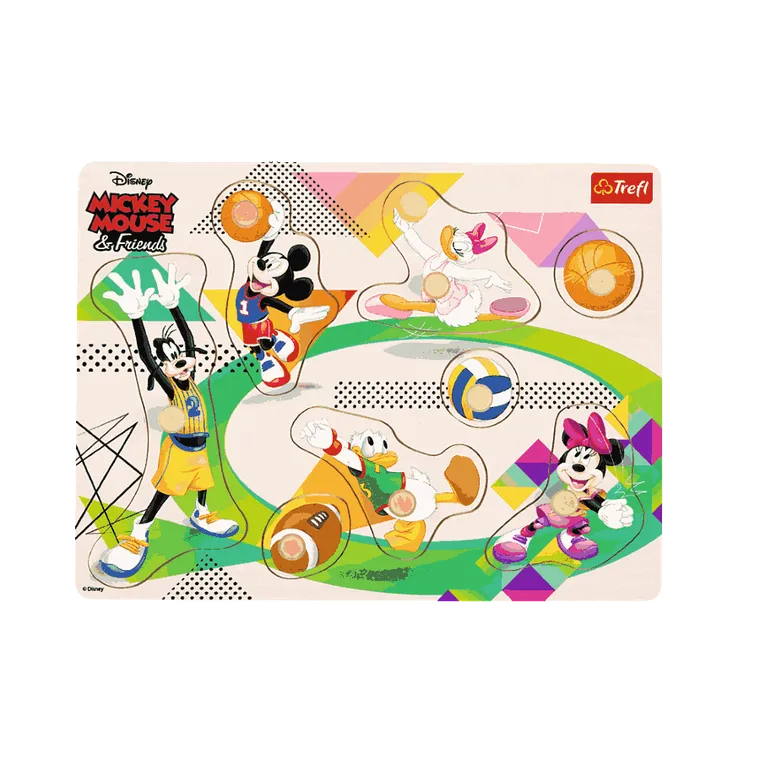 Trefl, Myszka Miki, układanka drewniana, 8 elementów