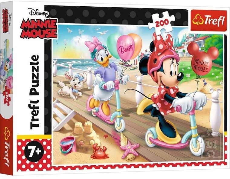 Trefl, Myszka Minnie na plaży, puzzle, 200 elementów