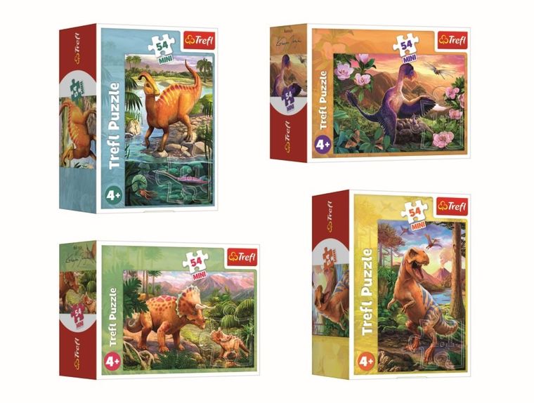Trefl, Niesamowite dinozaury, puzzle mini, 54 elementy, 1 szt.