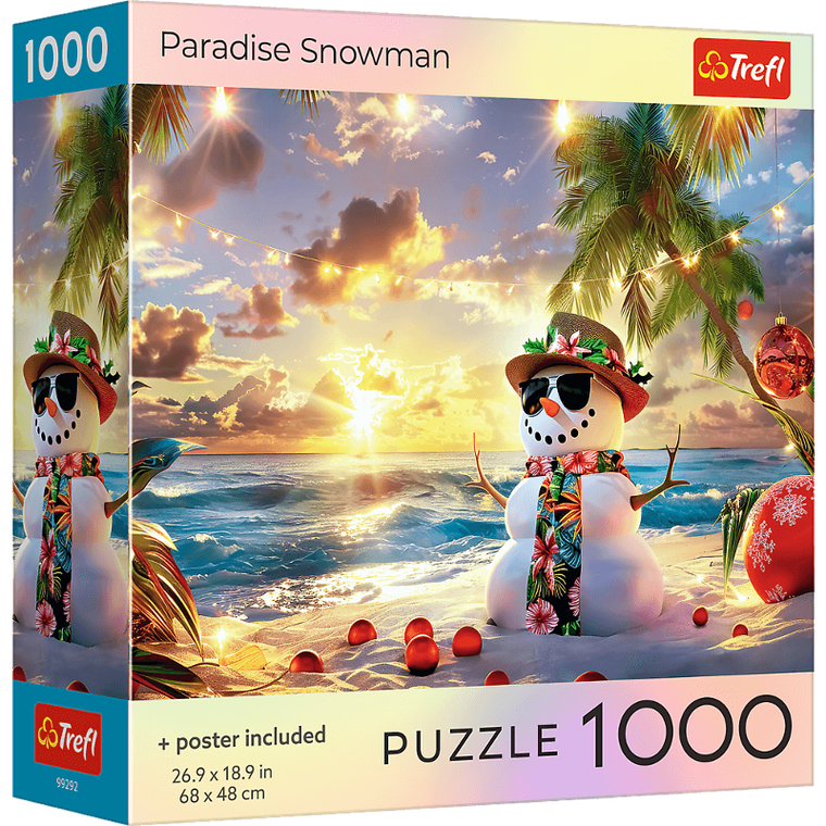 Trefl, Paradise Snowman, USA, puzzle, 1000 elementów