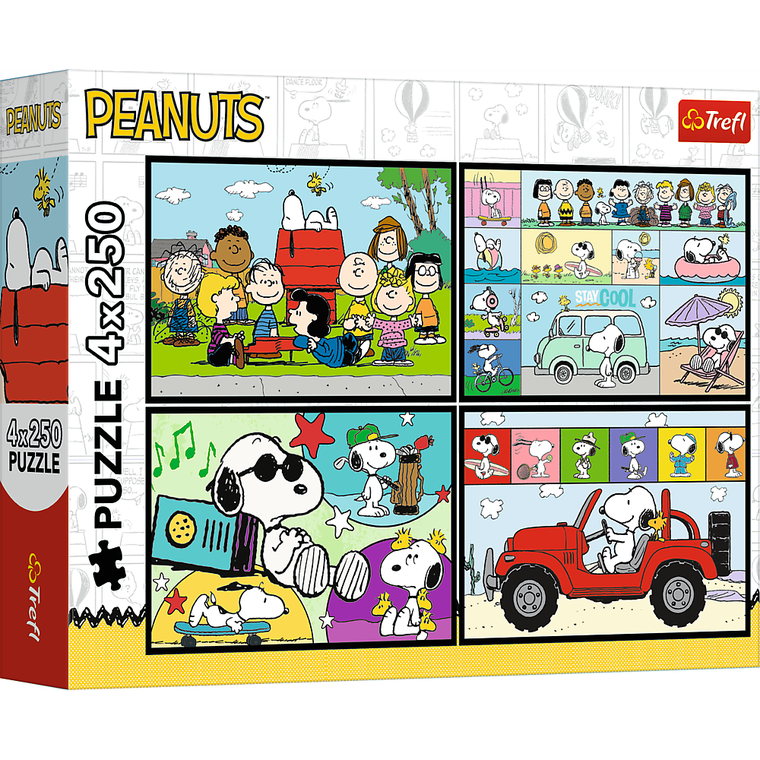 Trefl, Peanuts, Fistaszkowe przygody, puzzle, 4-250 elementów
