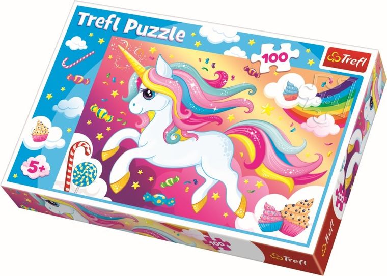Trefl, Piękny jednorożec, puzzle, 100 elementow