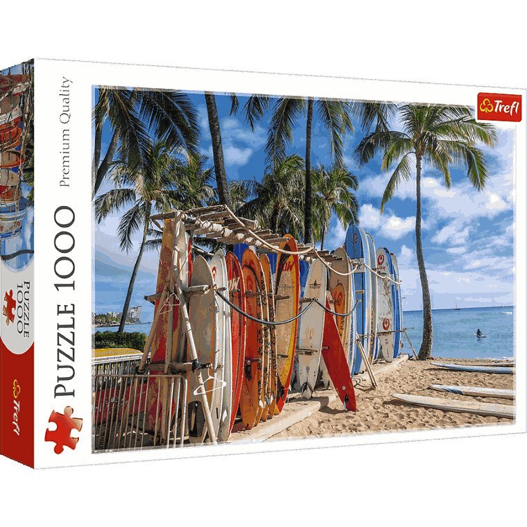 Trefl, Plaża Waikiki, Hawaje, puzzle, 1000 elementów