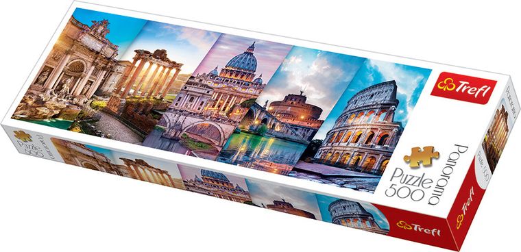 Trefl, Podróż do Włoch, puzzle panorama, 500 elementów