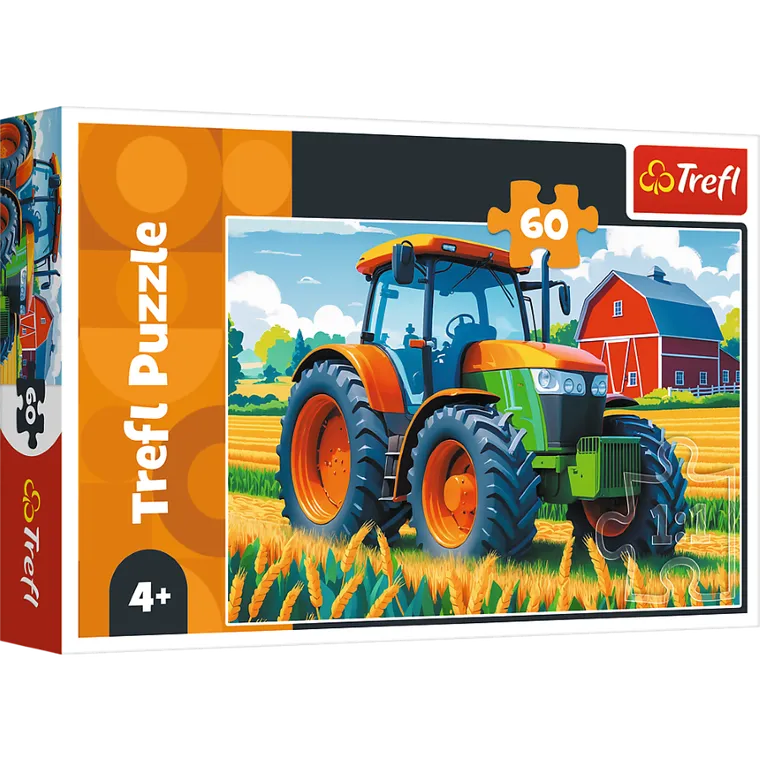 Trefl, Pojazd rolnika, puzzle, 60 elementów