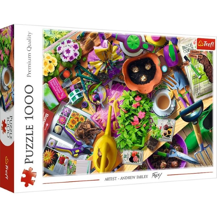 Trefl, Porządki w ogrodzie, puzzle, 1000 elementów