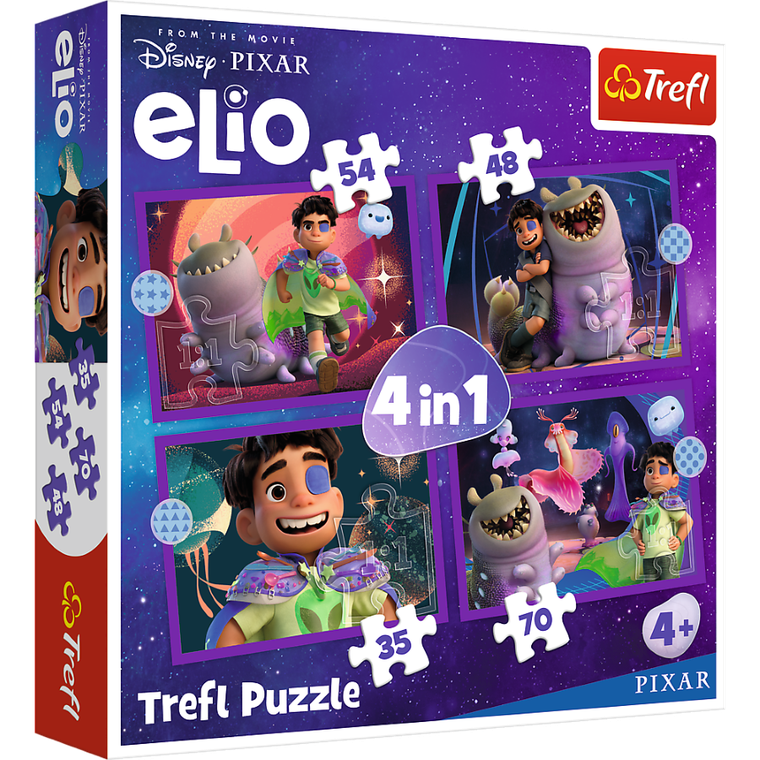 Trefl, Pozaziemskie misje Elio, puzzle 4w1