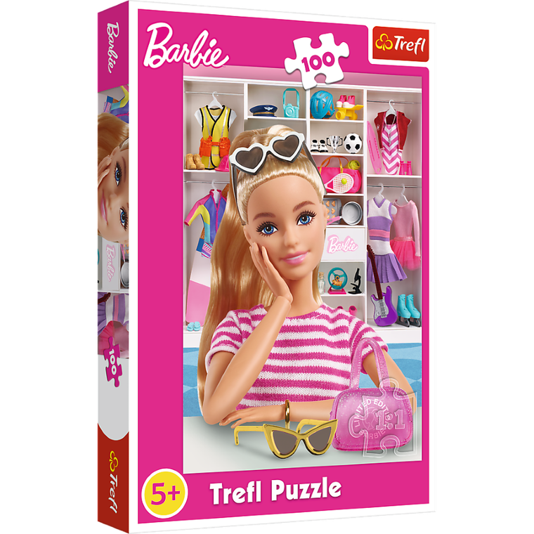 Trefl, Poznaj Barbie, puzzle, 100 elementów