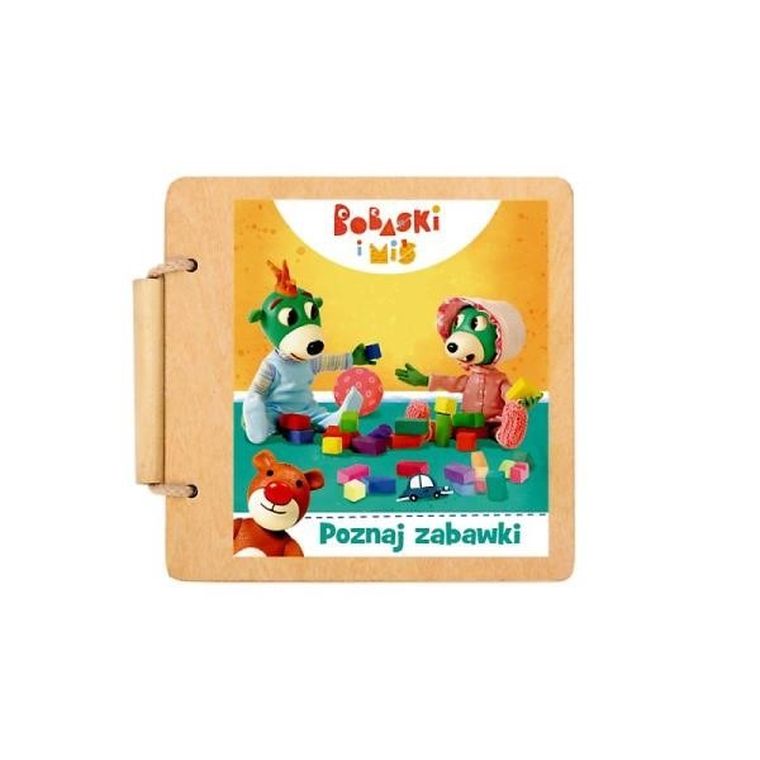 Trefl, Poznaj zabawki, książeczka drewniana