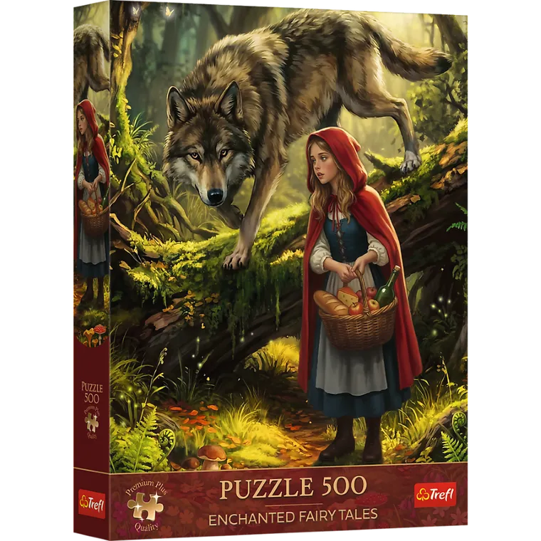 Trefl, Premium Plus, Enchanted Fairy Tales, Czerwony Kapturek i Wilk, puzzle, 500 elementów