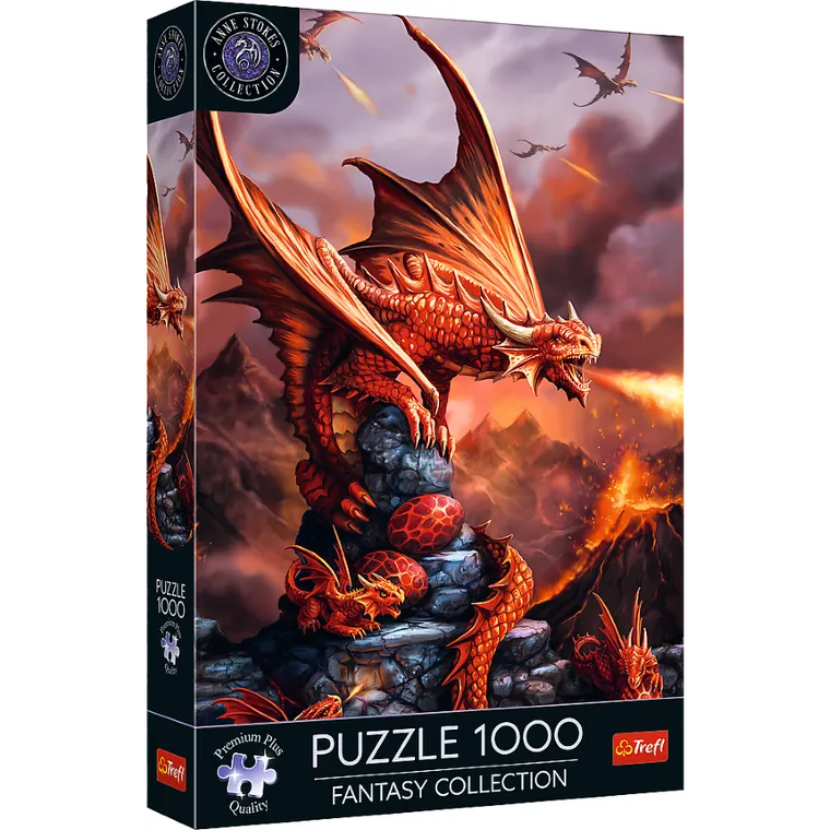 Trefl, Premium Plus, Fantasy Collection, Anne Stokes, Ognisty Smok, puzzle, 1000 elementów
