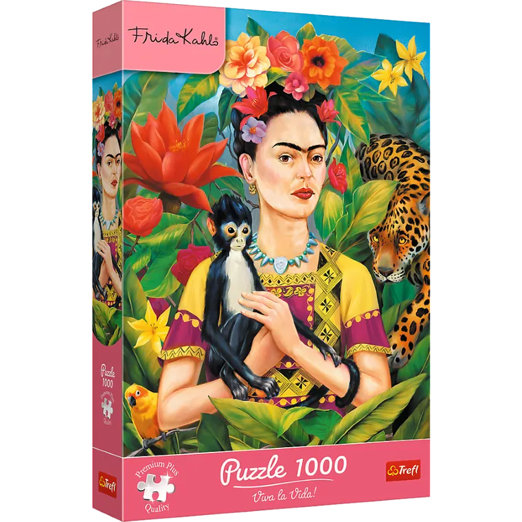Trefl, Premium Plus, Frida Kahlo, Portret w dżungli, puzzle, 1000 elementów