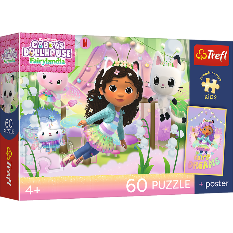 Trefl, Premium Plus Kids, Koci Domek Gabi, Gabi i kocie przygody, puzzle, 60 elementów
