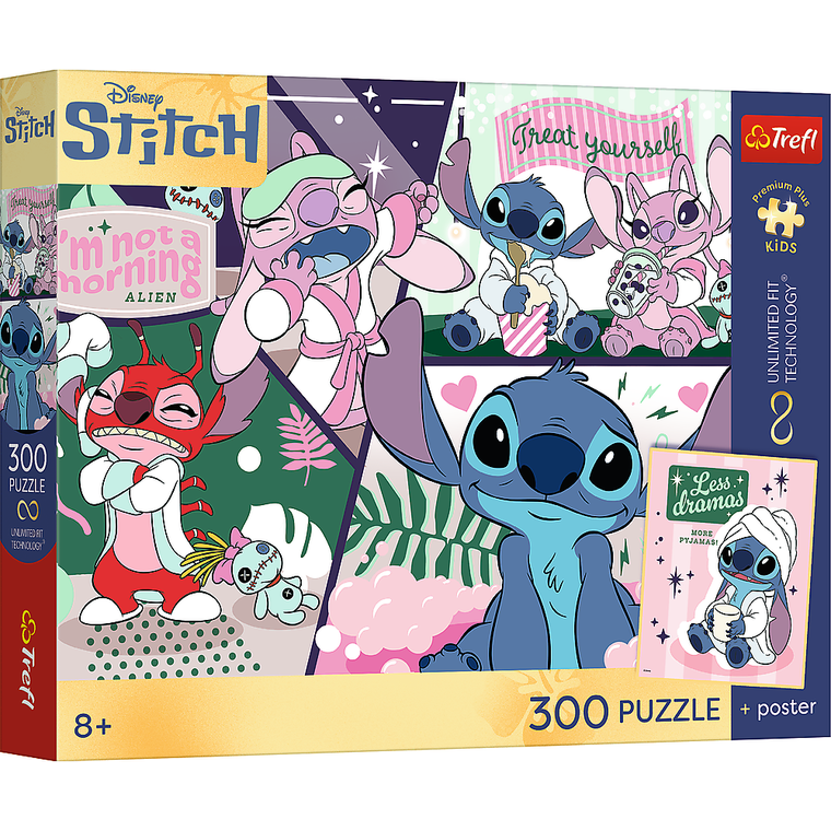 Trefl, Premium Plus Kids, Lilo i Stitch, Kosmiczny duet, puzzle, 300 elementów