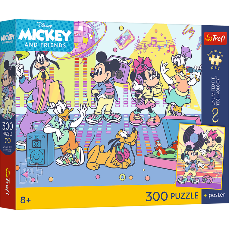 Trefl, Premium Plus Kids, Myszka Miki i przyjaciele, Ekscytująca przygoda, puzzle, 300 elementów