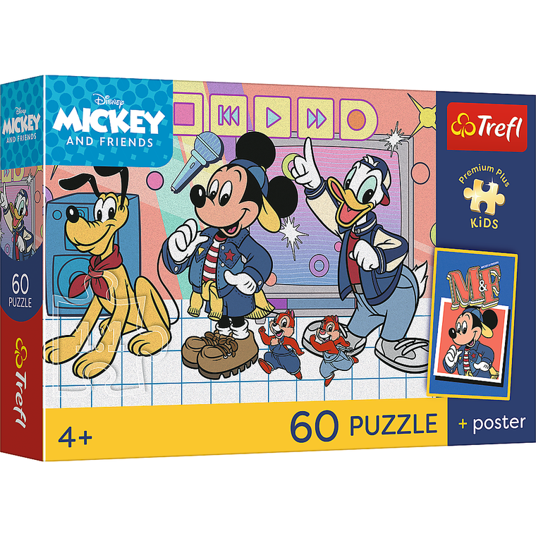 Trefl, Premium Plus Kids, Myszka Miki, Mysia ekipa, puzzle, 60 elementów